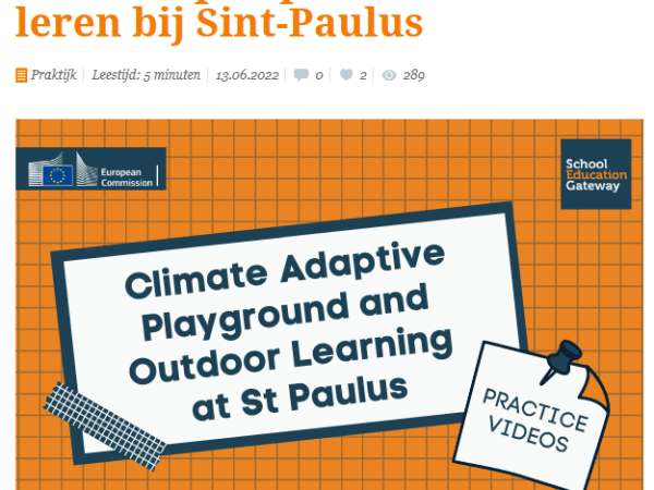 Climate-adaptive playground and outdoor learning at Sint&nbsp;Paulus