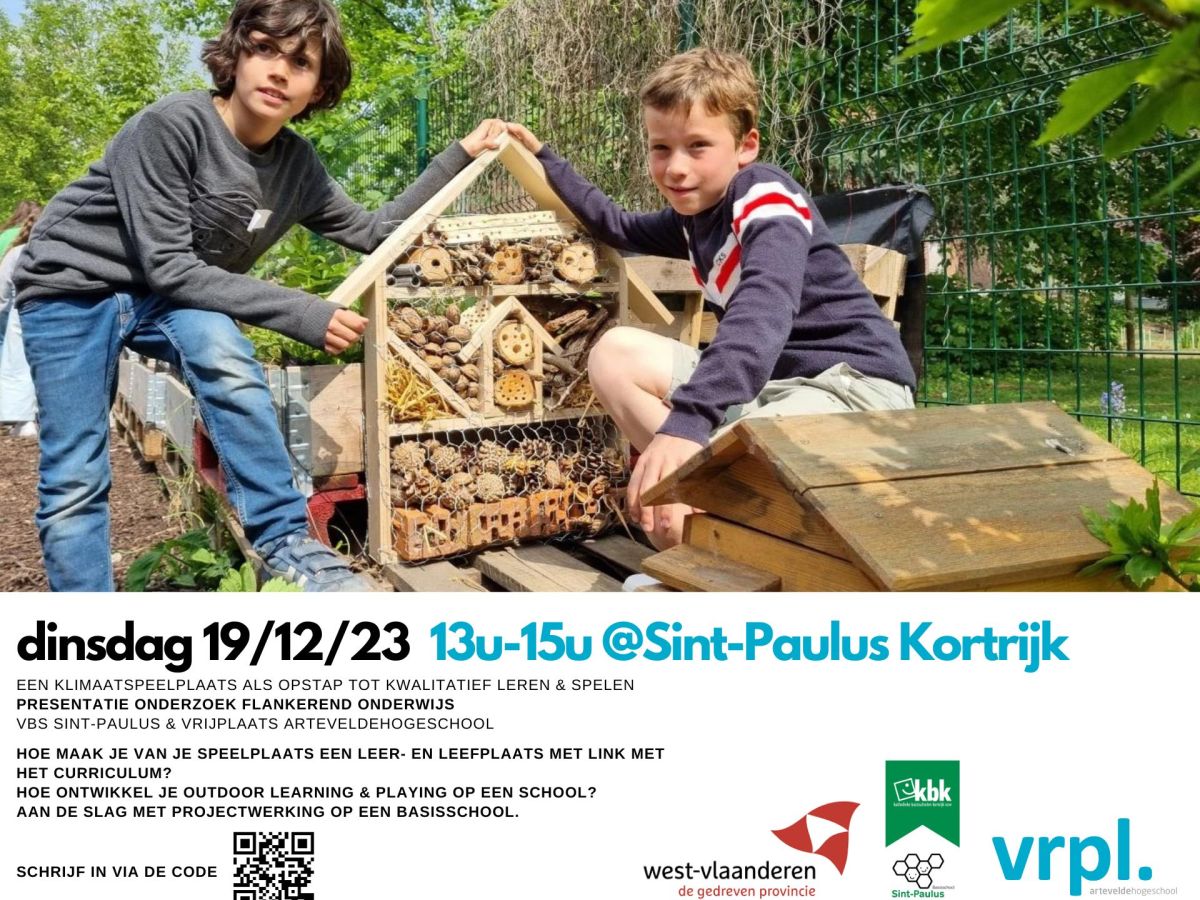 Presentatie onderzoeksproject Outdoor learning Sint-Paulus/Vrijplaats dinsdag&nbsp;19/12/23
